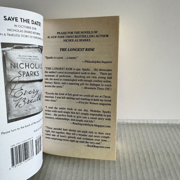 The Longest Ride By Nicholas Sparks Paperback Book - Picture 4 of 5